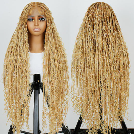 36 Inches Full Lace Premium Bohemian Box Braided Wigs Knotless