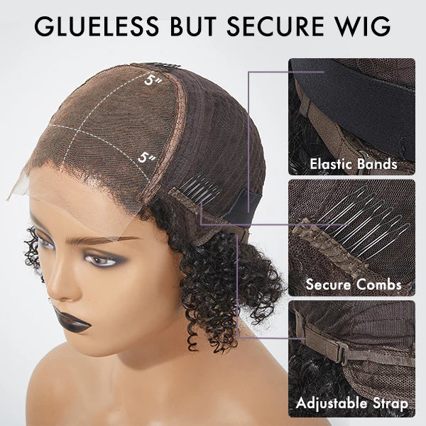 180% Density | Trendy Layered Cut Pre-plucked Glueless 5x5 Closure Lace Wig 100% Human Hair