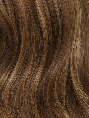 Human Hair Brown Highlights Glueless Wig