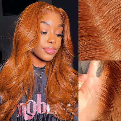 Ginger Copper Color Wig Body Wave Pre-cut 7x5