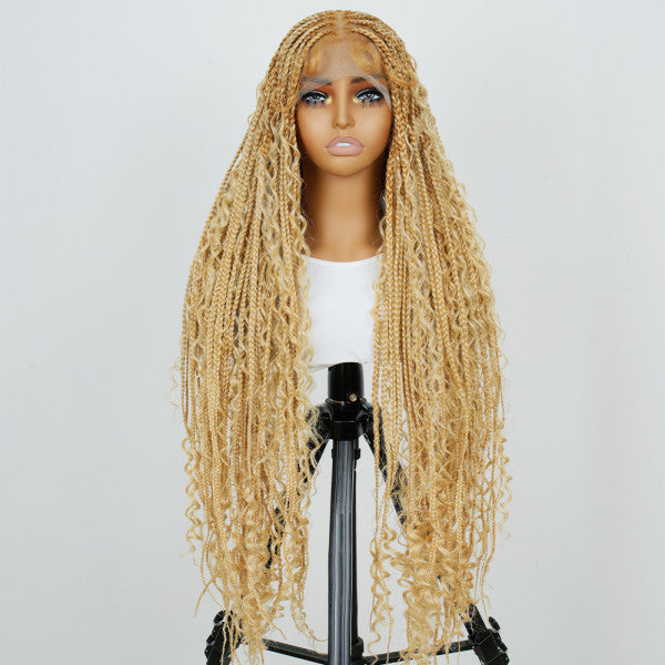 36 Inches Full Lace Premium Bohemian Box Braided Wigs Knotless