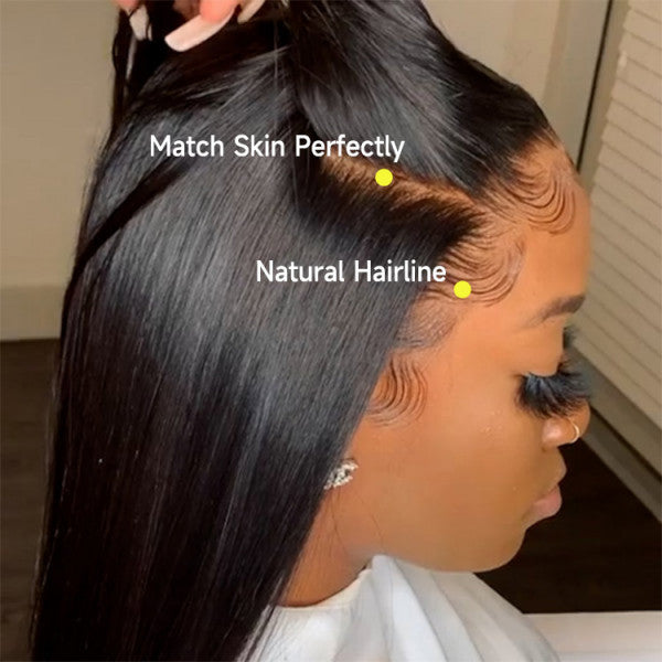 HD Lace Full Frontal Wigs Straight Human Hair Wigs 14-30 Inches With Invisible Hairline