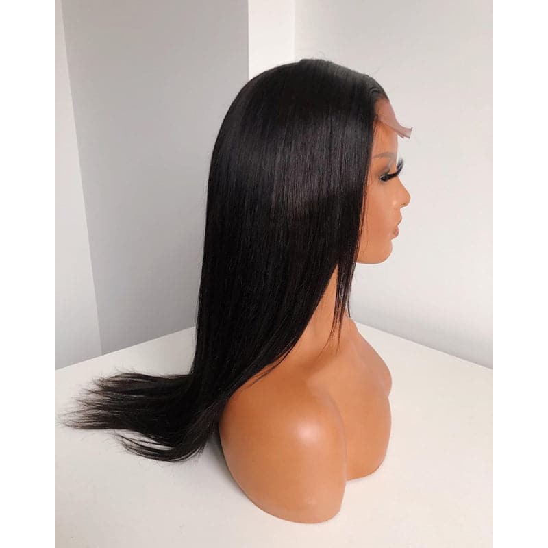 Straight Human Hair Silk Base 4x4 Lace Closure Wig