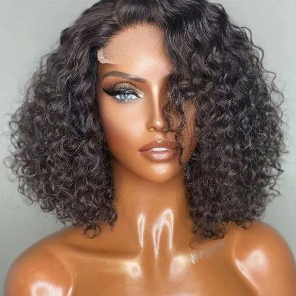 Side Part Water Wave Bob Wig Undetectable Lace Wigs