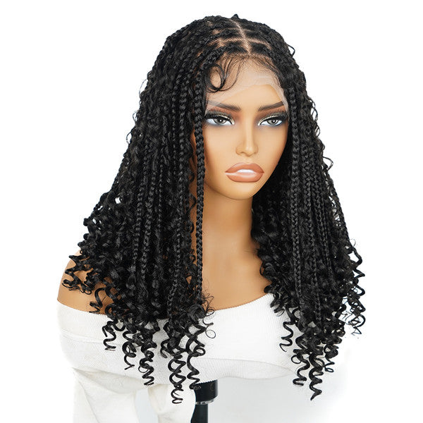 Full Lace Bohemian Box Braided Wigs – Luxurious Synthetic Fiber Beauty