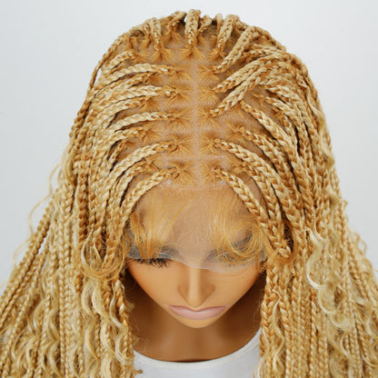 36 Inches Full Lace Premium Bohemian Box Braided Wigs Knotless