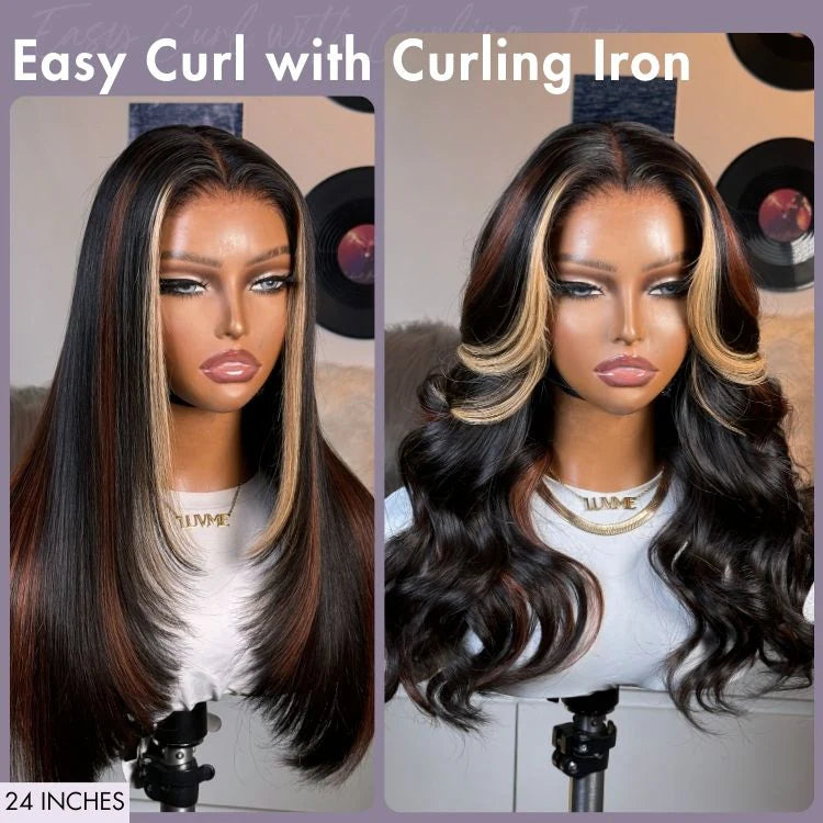 180% Density | Trendy Layered Cut Pre-plucked Glueless 5x5 Closure Lace Wig 100% Human Hair